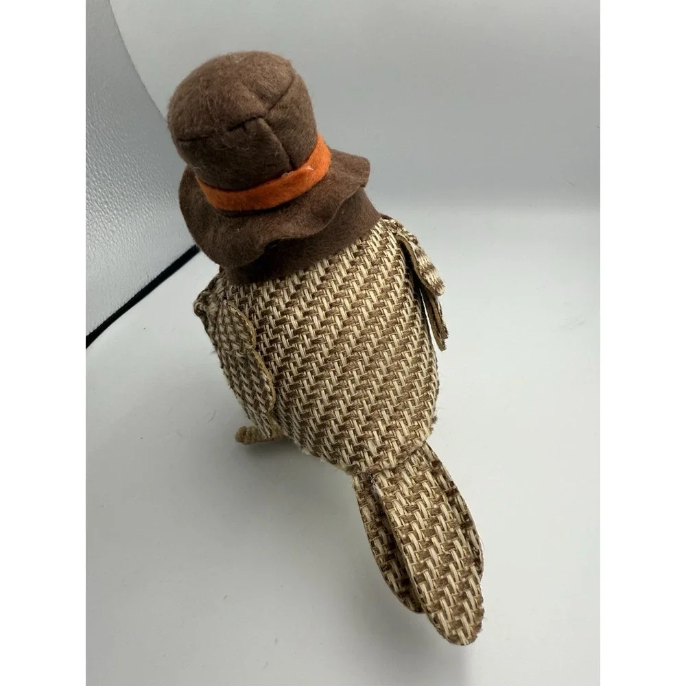 Target Spritz Bird Fall Harvest Fabric Featherly Friend Brown Top Hat Rare 2015